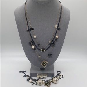 Betsey Johnson Necklace, Earrings & Bracelet
